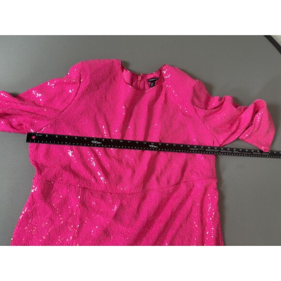 Torrid At The Knee Sequin Strong Shoulder Dress Pink size 24 - Picture 15 of 16